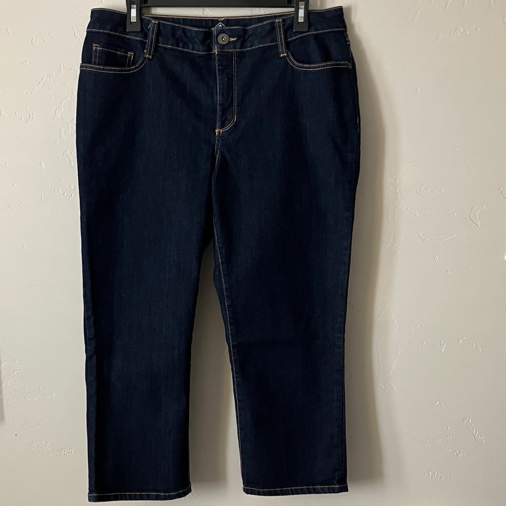 St. John's Bay Dark Blue Cropped Straight Jeans